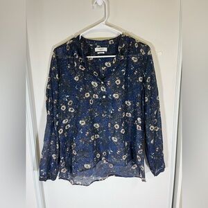 Isabel Marant Etoile Maria Floral Peasant Top Blouse Size 38 US Size 6